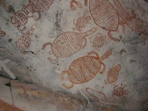 Australian Cave Painting of Turtles