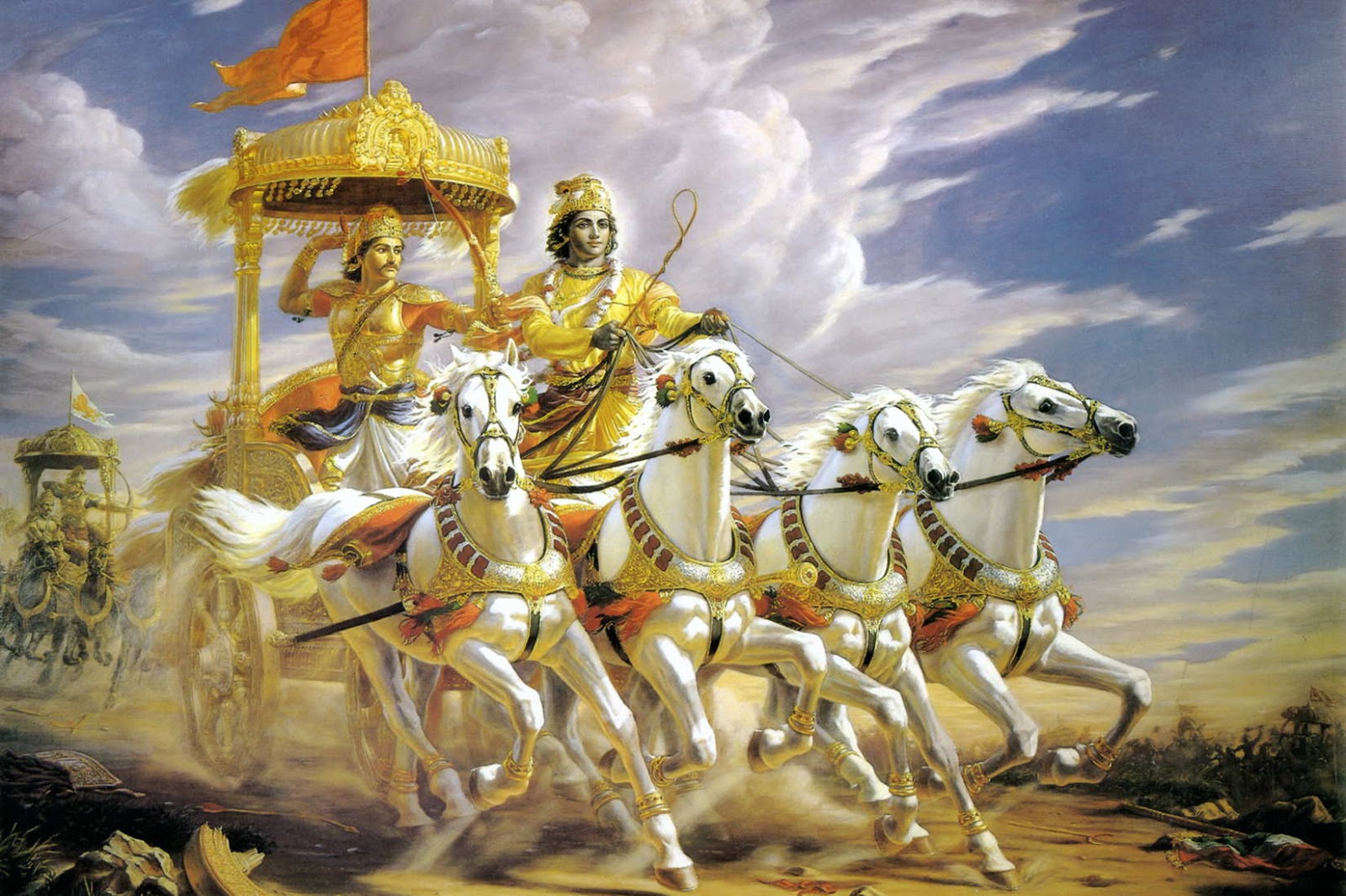 Krishna and Arjuna in the Bhagavad Gita