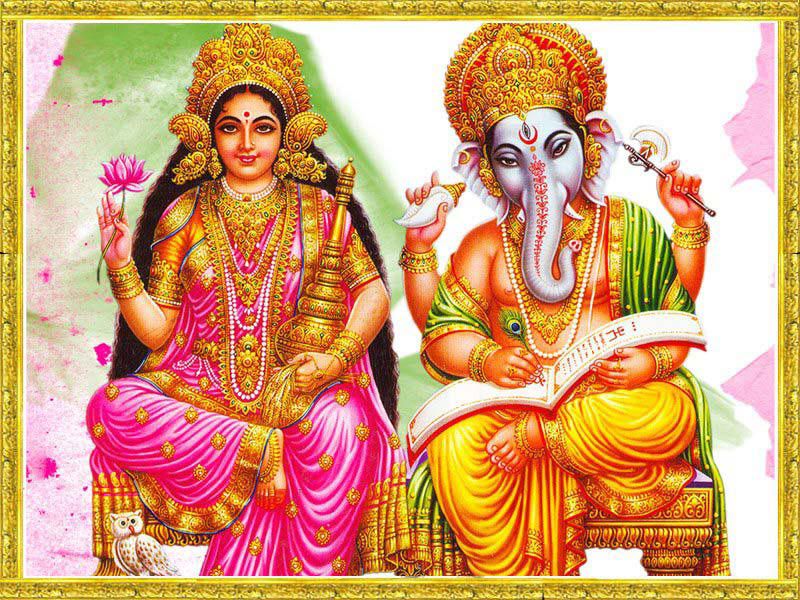 Lakshmi and Ganesh