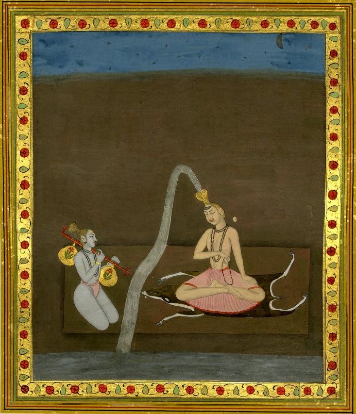 Raga Mala Painting of Shiva releasing Gaṅgā from his matted locks
