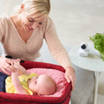 Baby & Mom with Baby Monitor